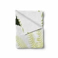 thumbnail image 2 of Africa Soft Flannel Fleece Blanket, Silhouette of Giraffe Ferns National Park Terrestrial Tall Animal Print, Cozy Plush for Indoor and Outdoor Use, 50" x 70", Pale Green Dark Green, by Ambesonne, 2 of 6