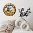 thumbnail image 6 of Wooden Windmill Rustic Farmhouse Clock Wall Art 10-Inch Silent Wooden Wall Clock, Battery Operated (AA Batteries Not Included), Artistic Home Decor, 6 of 8