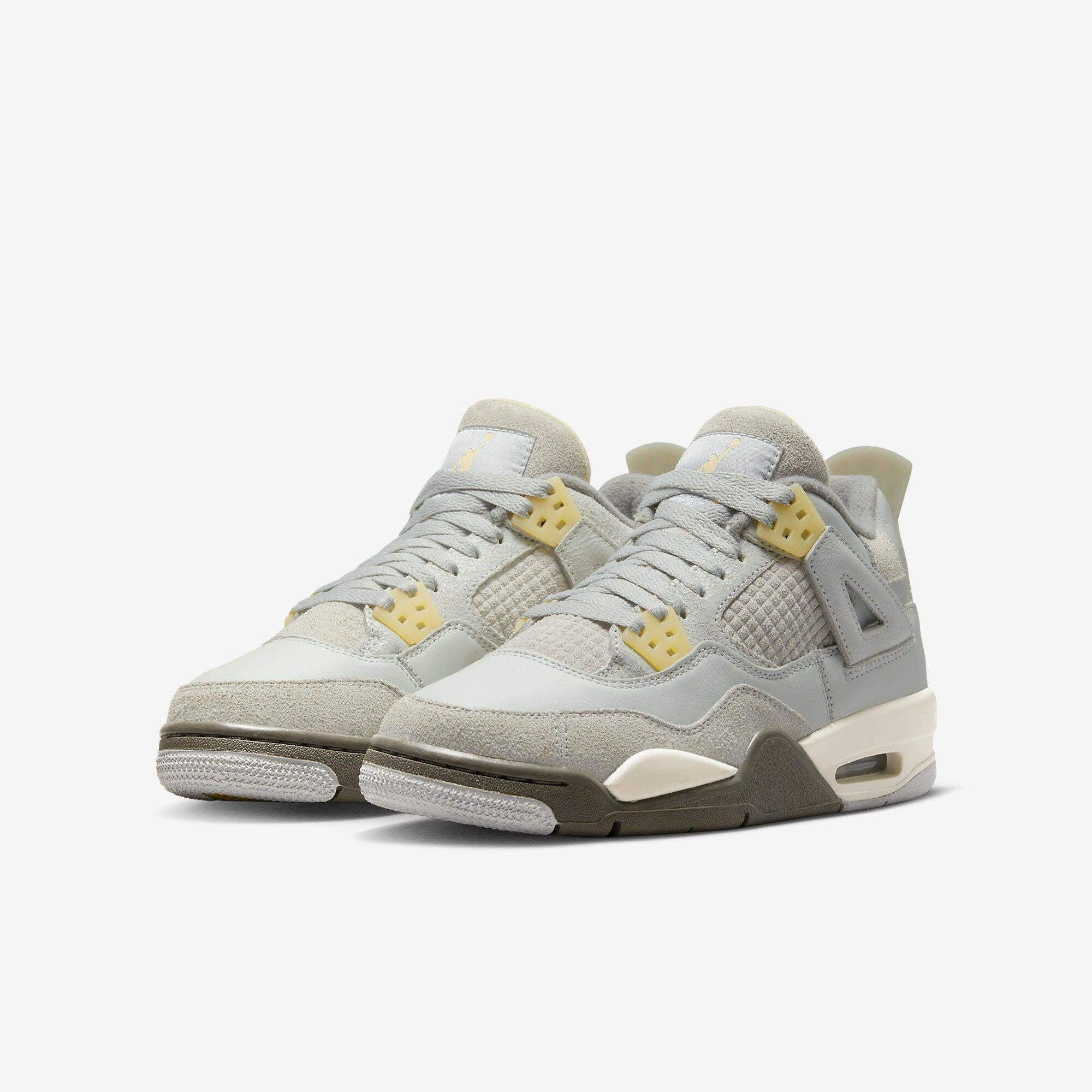 jordan retro 4 grey and yellow