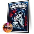 thumbnail image 1 of Cuadros Decorativos Calavera Pareja 5D DIY Diamond Painting Kits Full Square Drill Wall Decor (F1018) Wdftyju embutido en tela, 1 of 8