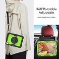 thumbnail image 6 of SaniMore for iPad 10th Generation 10.9" 2022 Case, 3 Layers Multi-Functional Cover with Pencil Holder Shoulder & Hand Strap 360° Rotatable Kickstand Shockproof Protective Shell, Green+Black, 6 of 7