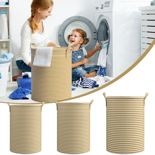 TOPReddon Laundry Basket, Waterproof Laundry Hamper, Sturdy Laundry Room Organization With Handles, Collapsible Laundry Baskets, Toy Storage, Dirty Clothes Hamper for Clothes in the Dorm and Family