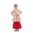 thumbnail image 1 of Ahhaaaa Kids Ethnic Cotton Floral Print Anarkali Kurti and Sharara For Girls, 1 of 5