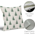 thumbnail image 4 of Christmas Tree Pillow Covers 18x18 Inch Green and Cream Christmas Decorative Throw Pillow Covers Set of 2 Winter Holiday Neutral Pillowcases Cushion Covers for Couch Indoor Outdoor Decor, 4 of 6