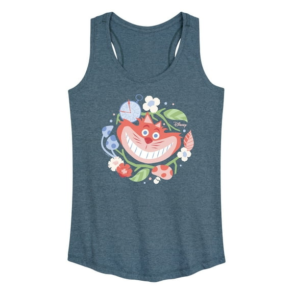 Disney - Alice in Wonderland - Cheshire Cat Circle - Women's Racerback Tank Top