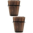 thumbnail image 6 of unbranded 2 pcs Wooden Flower Pot Retro Flower Holder Durable Corrosion Prevention Planter, 6 of 8