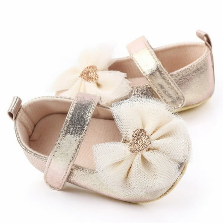 

Quealent Booties For Baby Unisex Baby Girl Boy Slippers Lightweight Non-Slip Indoor Moccasins House Shoes Toddler Booties Gold 12~18 Months