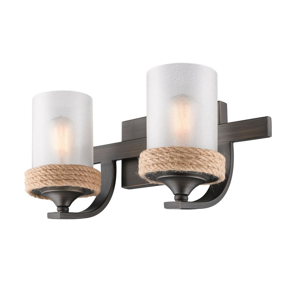 2 Light Bathroom Light Fixture in Sturdy Style 7.75 inches High By 16 inches Wide Bailey Street Home 170-Bel-2862328