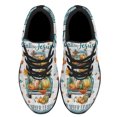 thumbnail image 2 of Fall Fall For Jesus He Never Leaves Pumpkins Truck Thanksgiving Halloween Shoes Sneakers Black Size 6, 2 of 7