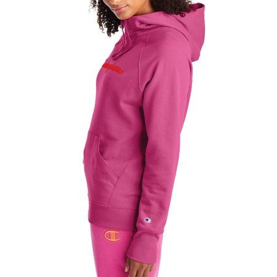 Champion Women's Athletics Powerblend Fleece Hoodie, Script Logo Peony  Parade Pink XS - Walmart.com