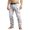 A-White757, variant on Confetti Print Cargo Pants For Men Belt Closure Straight Cut Street Long Slacks