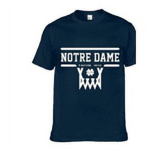 Brand New ND Hoops Logo Design Short-Sleeved T-Shirt(Youth Small), Official Notre/Dame Team Logo/Colors
