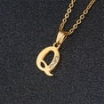 thumbnail image 4 of Titanium Steel Inlaid With Diamonds Vacuum Electroplating 26 Letters Lucky Pendant Clavicle Chain Creative Gift Jewelry, 4 of 4
