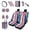 American Flag Stripes, variant on Psesaysky Palm Tree Stripes Car Accessories Full Set Pack of 15 Breathable Tropical Car Front Back Seats Covers Sets with Hanging Trash Bag, Shoulder Pads, Hawaiian Auto Interior Essentials