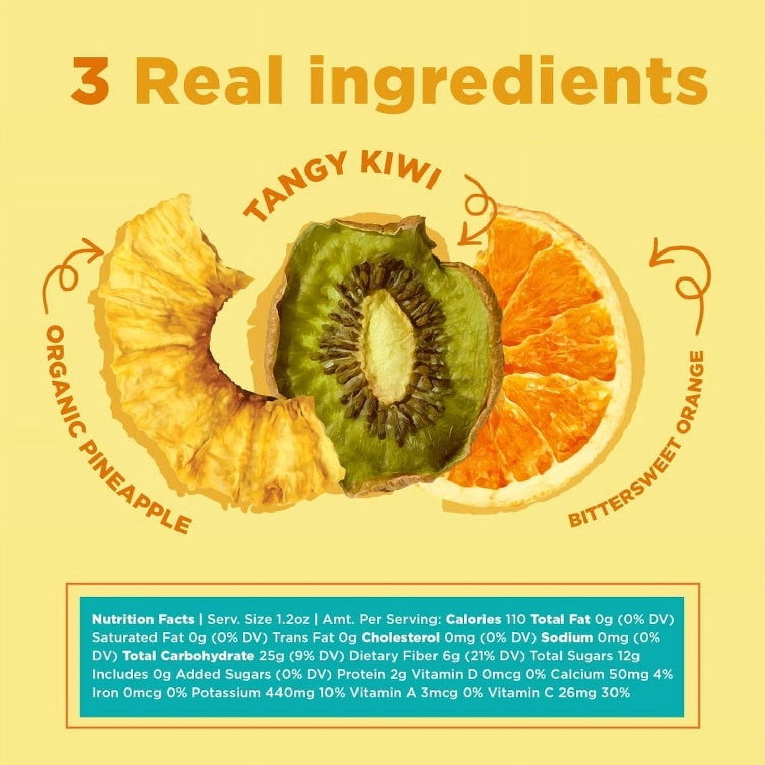Rind Snacks Skin-On Dried Fruit Tropical - 3 oz Pack of 3