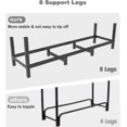 thumbnail image 2 of ft Outdoor Firewood Rack Holder with Support Legs for Fire Wood Pile Storage Adjustable Heavy Duty Log Stacker Stand Organizer, 2 of 6