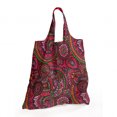 thumbnail image 2 of East Shopping Tote Bag, Pattern Based on Traditional Vintage Twists Lines Spirals, Sturdy Fabric Foldable Lightweight Market Bag for Daily Use, Dark Coral Orange Green, by Ambesonne, 2 of 4