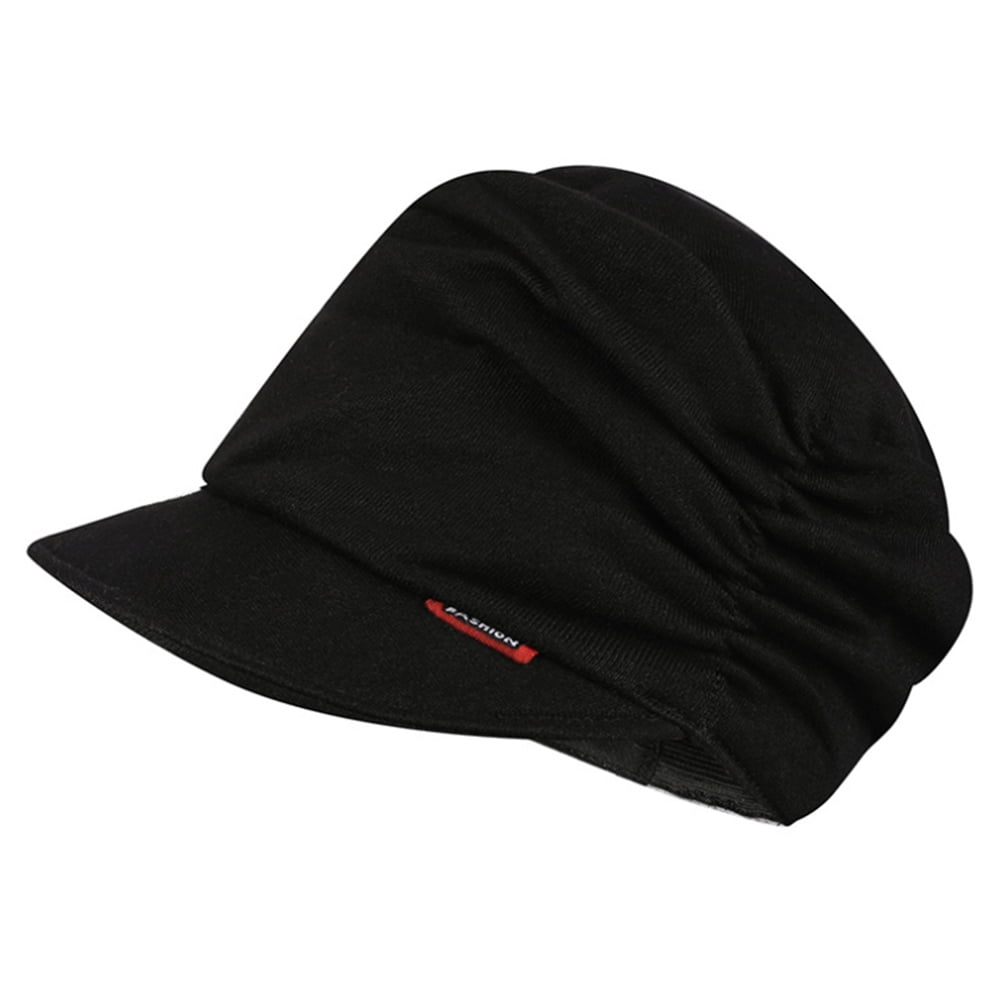 beanie hat with brim