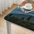 thumbnail image 5 of Acheng Mountain Range Trees Sunset Square Tablecloth Full Width Single-Sided Printing 100% Polyester Fiber 40*40, 5 of 8