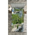 thumbnail image 3 of Ambesonne Home Quilted Bedspread Set 2 Pcs, Home Patio Balcony Lake, Twin Size, White Green and Sky Blue, 3 of 3