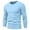 Light Blue, variant on Iugvhana Mens Solid Color Crewneck Sweater Casual Base Knit Pullover Sweater Drop Shoulder Fashion Knitted Sweaters Green XXL