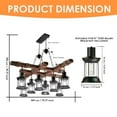 thumbnail image 4 of FINE MAKER 8-Light Vintage Wood Chandelier with Glass Lampshade, 4 of 10