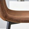 thumbnail image 5 of SUDICA Set of 2 Faux Suede Counter Height Bar Stools, Upholstered Bar Chairs with Black Metal Legs and Soft Backrest for Kitchen Island or Dining Room, 5 of 10