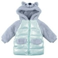 thumbnail image 3 of Toddler Kids Girls Winter Cute Thick Hooded Down Zipper Coat Jacket, 3 of 9