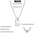 thumbnail image 4 of APSVO 18K White Gold Plated Initial Necklaces for Women Girls CZ S925 Sterling Silver Letter T Pendant Chain Birthday Valentines Day Jewelry Gifts Teen Her Tween Preteen Mom Adults Female Kids Ideas, 4 of 6