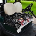 thumbnail image 2 of Golf Cart Seat Covers for 2 Seater,Black Christmas Microfiber Cart Seat Towel Blanket,Winter Snowman Xmas Tree Snowflake Absorbent Breathable Non Slip Bench Seats Protector for Golf Course 51"x31", 2 of 9
