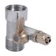 thumbnail image 2 of 10X Adaptador de Agua de Alimentación de 1/2 Pulgada Una 1/4 de Pulgada Válvula de Bola Grifo Alimentación de Grifo Osmosis Inversa Plata, 2 of 5