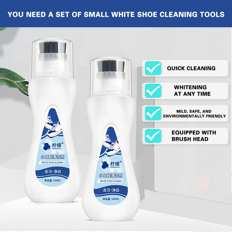 White Shoe Cleaner, 100ml With Soft Brush Head, Shoe Cleaner Kit For White  Shoes, Leather Shoes,Sneakers on Clearance 