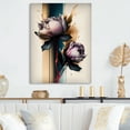thumbnail image 2 of Designart Red Peony Flower On Abstract Paint III Canvas Wall Art, 2 of 5