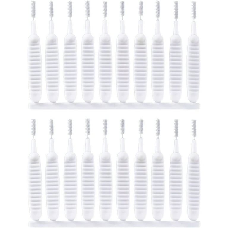 Sufanic 20Pcs Shower Hole Cleaning Brush,Gap Hole Anti-Clogging Cleaning  Brush Shower Head Holes Cleaner,White
