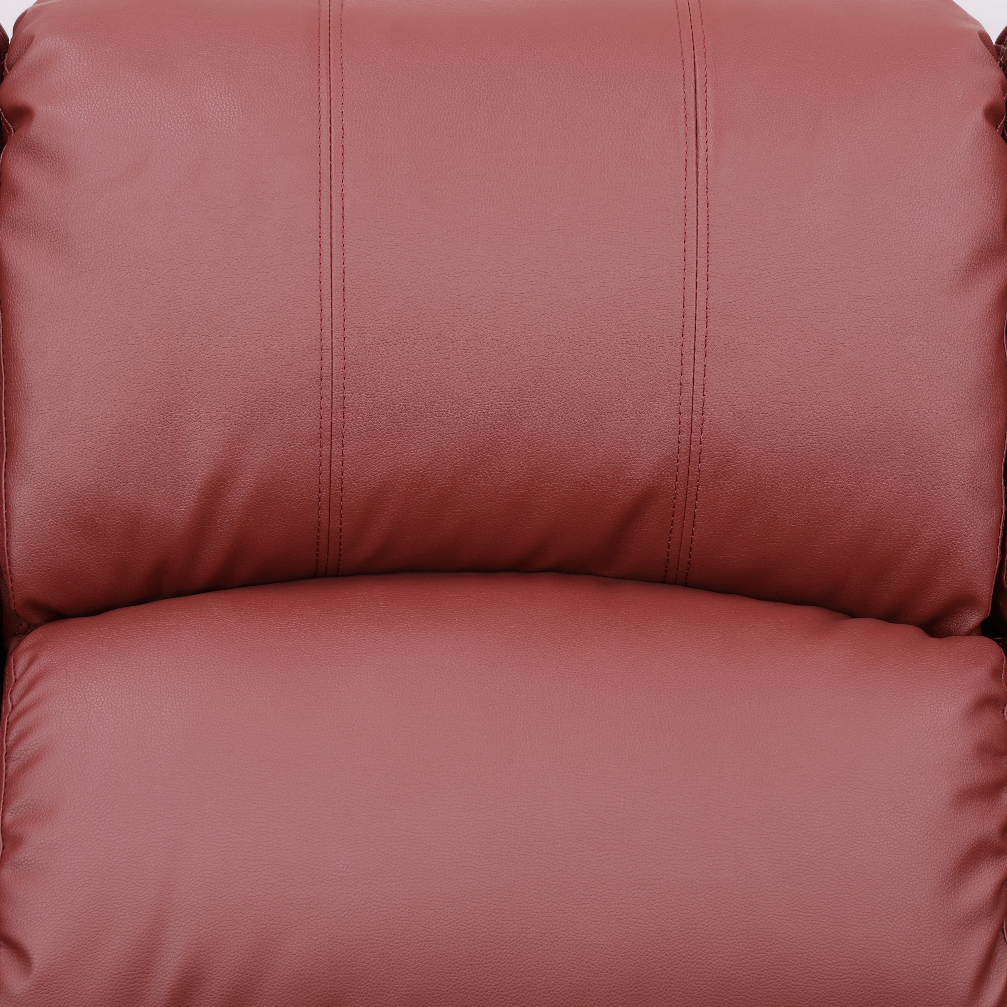 MAYEERTY Power Recliner Chair, Electric Leather Reclining Chair with Adjustable Backrest for Living Room, Red