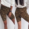 thumbnail image 2 of Womens Bermuda Shorts Fashion Leopard Print Strethcy Fitness Leggings Tight Sports Yoga Pants Summer Flowy Shorts S-XL, 2 of 8