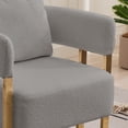 thumbnail image 4 of TS Modern decorative chair, living room side chair with gold metal legs, no wheels, suitable for dressing area, reception room, office,Teddy fleece upholstered metal foot sofas 2PCS Grey, 4 of 11