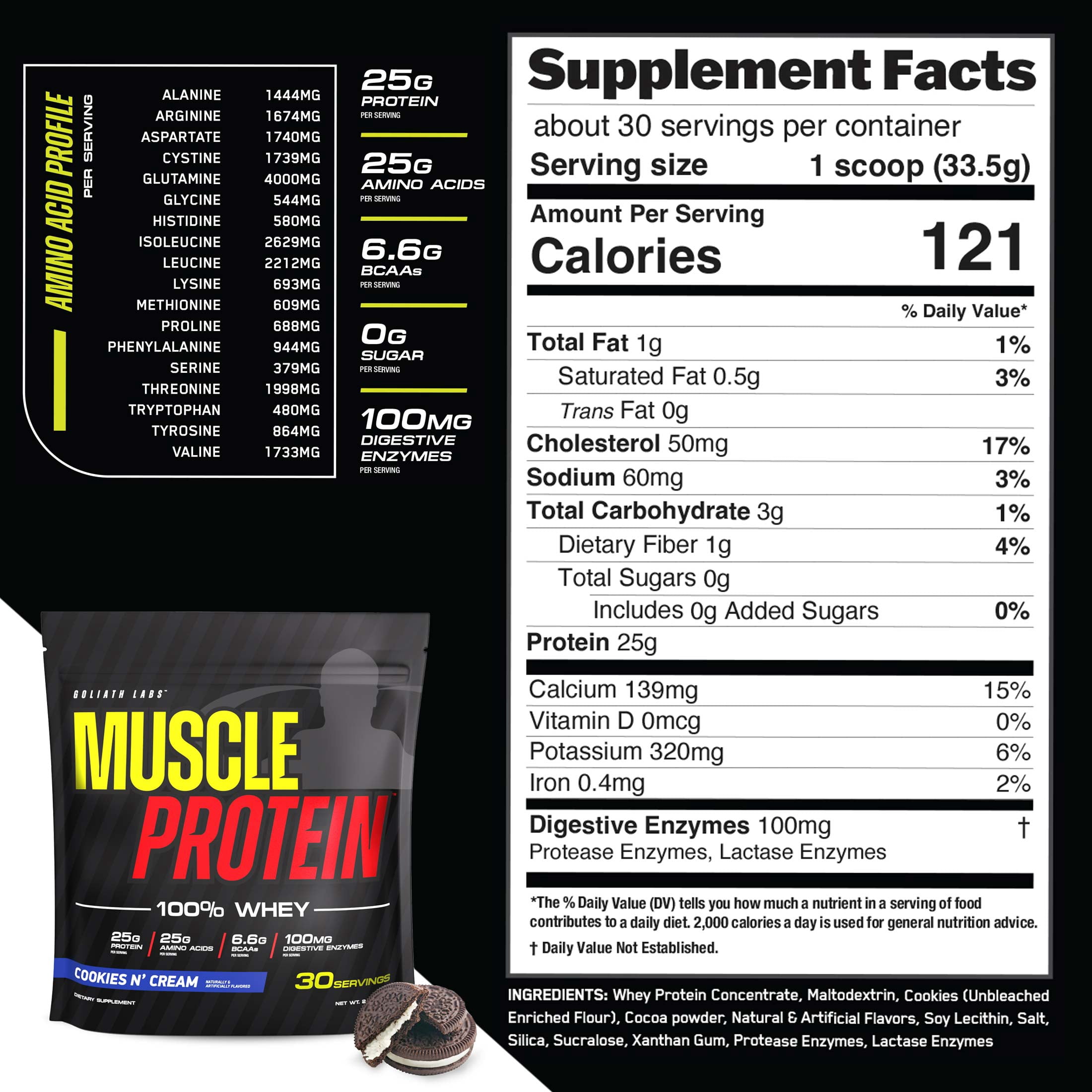 COLOSSAL LABS Muscle Protein Whey Powder [5 lbs/Pack of 1]– Cold Filtered, 25g Pure Protein, 6.6g BCAAs (Packaging May Vary) (5LB, Strawberry)