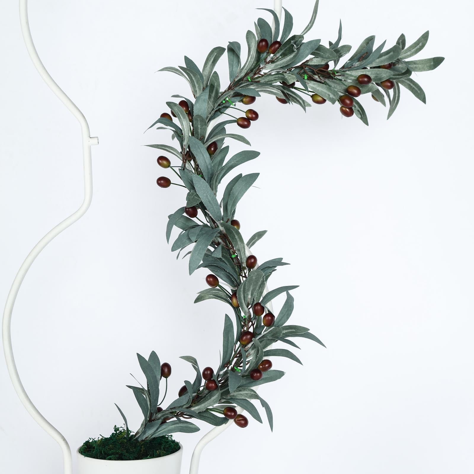 Efavormart 43 Faux Olive Branch Garland Artificial Greenery Garland With  Olives For Wedding Events Decoration 