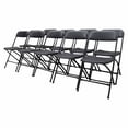 thumbnail image 5 of Techtongda 10 Pack Black Plastic Commercial Folding Stackable Chairs Plastic Folding Chair, 5 of 19