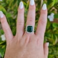 thumbnail image 4 of Emerald ring for women, Vintage emerald ring, Emerald engagement ring, Statement ring,, 4 of 5