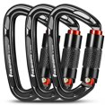 thumbnail image 1 of Mosquetones de escalada FresKaro 25 kN con cierre doble negro x3, 1 of 6