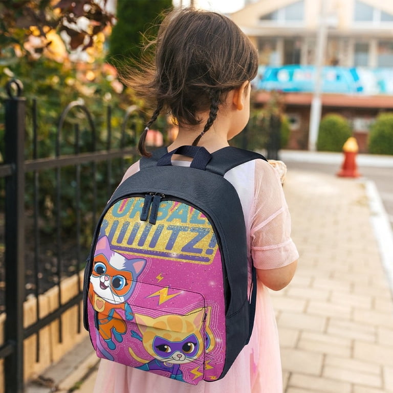 SUPERKITTIES Kids Backpack – Official Licensed, Adaptable To Trolley, 26x11x34 Cm, With Side Pocket & Padded Straps