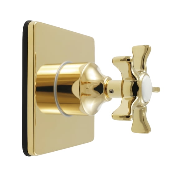 Kingston Brass KS3042NX Hamilton Single-Handle Three-Way Diverter Valve with Square Trim Kit in Polished Brass