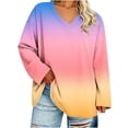 thumbnail image 3 of GERsome Womens Long Sleeve Shirts Plus Size V Neck Casual Blouses for Fall Casual Size XL, 3 of 7