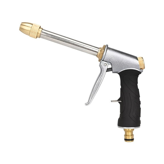 Ruroz Garden Hose Nozzle,Long Rod Black Household Water High Pressure Car Wash Spray Shower Watering Flowers Powerful Brush Car Artifact Cleaning Tool