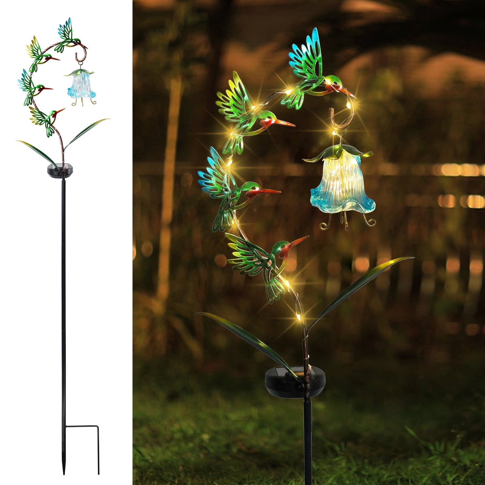 Mainstays LED Solar Mushroom Garden Stakes 3-Pack — Whimsical