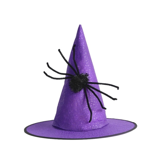 Sombreros de bruja para mujer y niña, accesorios para disfraces de Halloween, sombrero de bruja plegable