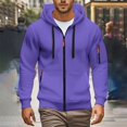 thumbnail image 2 of Comfortable Men Athletic Hooded Jacket Double Zipper Storage Sports Look, 2 of 18