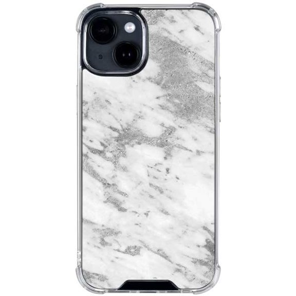 Skinit Silver Marble iPhone 14 Plus Clear Case